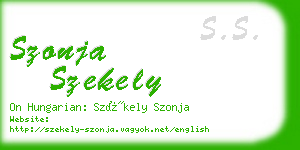 szonja szekely business card